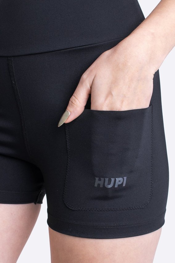 Bermuda HUPI Poliamida Curto Feminino Preto