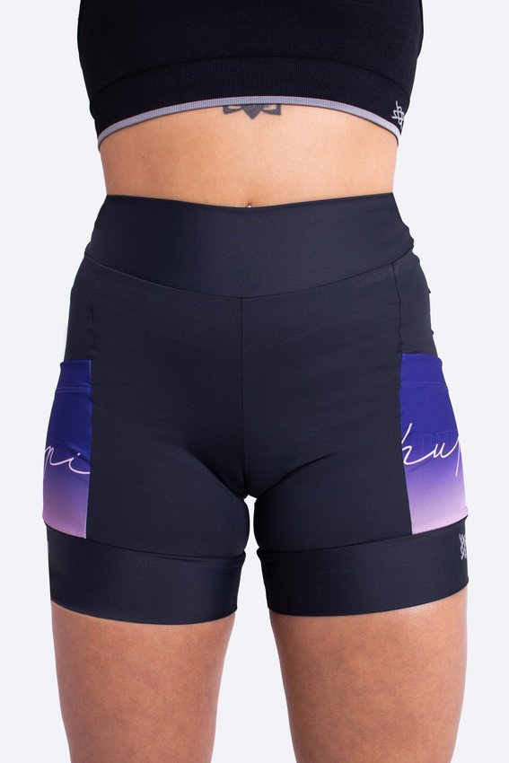Bermuda para Corrida de Compressao Feminina HUPI Run Curta Pena