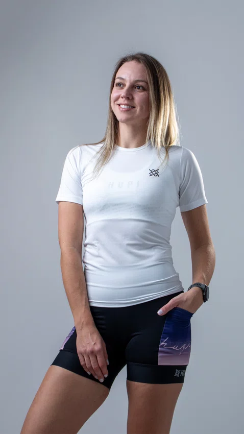 Bermuda para Corrida de Compressao Feminina HUPI Run Curta Pena
