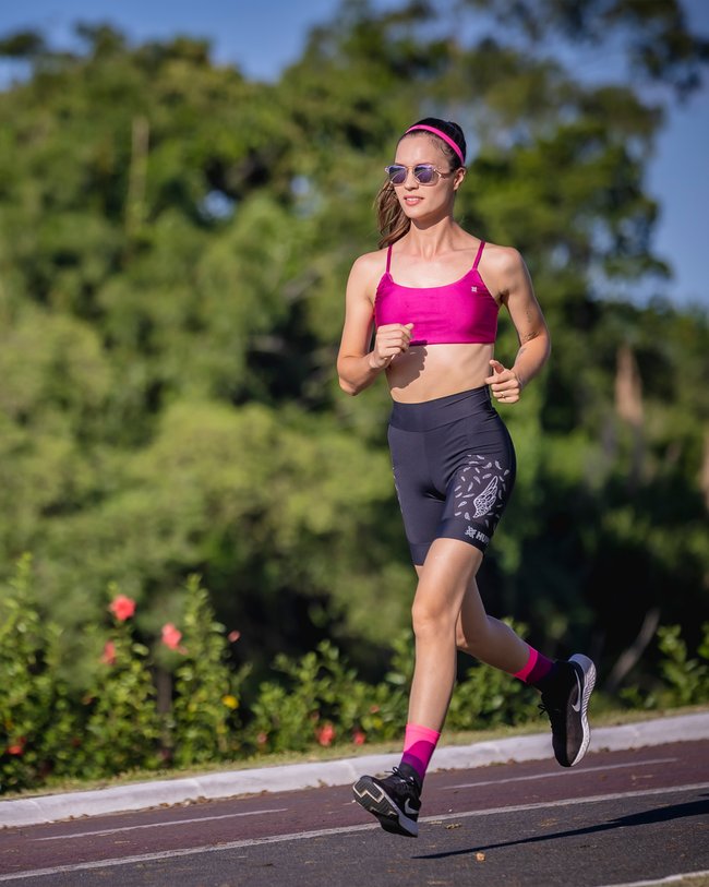 Bermuda para Corrida de Compressão HUPI Run Asas Feminina Longa