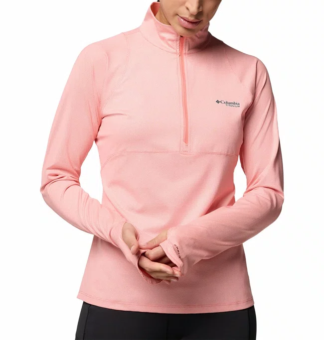 Camiseta Manga Longa Columbia Summit Valley Feminina Rosa