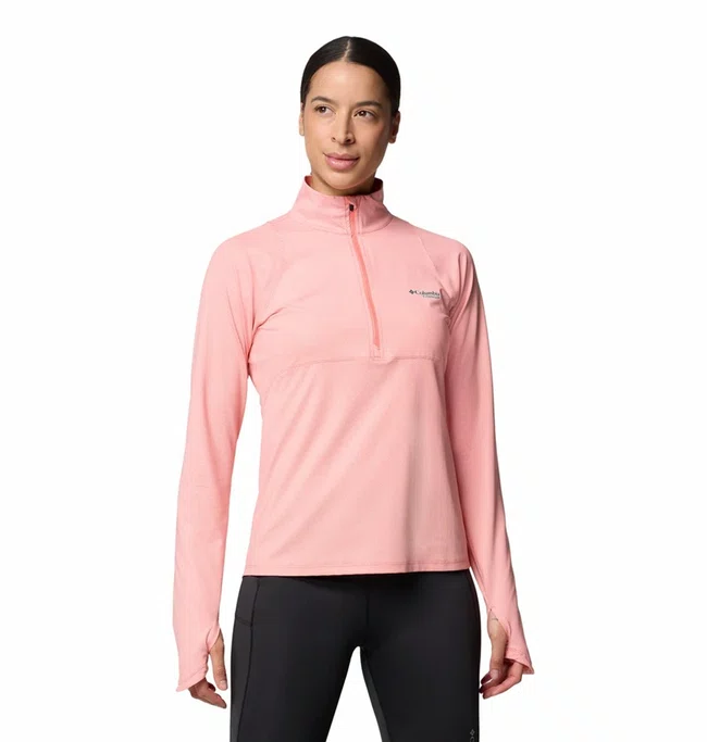 Camiseta Manga Longa Columbia Summit Valley Feminina Rosa