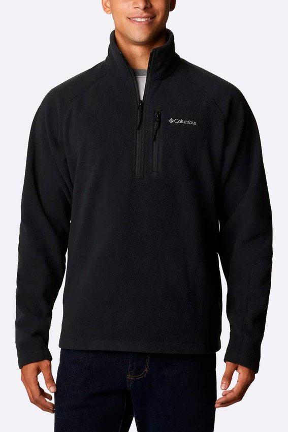 Blusa Columbia Masculina Fast Trek III Half Zip Preto