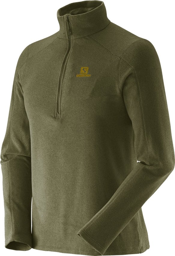 Blusa Salomon Fleece Polar 1/2 Zip II Masculina Verde