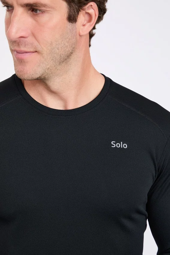 Blusa Segunda Pele Solo X-Thermo DS Crew Masculina Preta