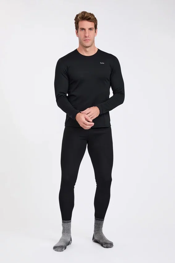 Blusa Segunda Pele Solo X-Thermo DS Crew Masculina Preta