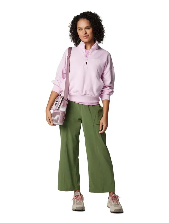 Moletom Feminino Canyon Quarter Zip Rosa Chiclete
