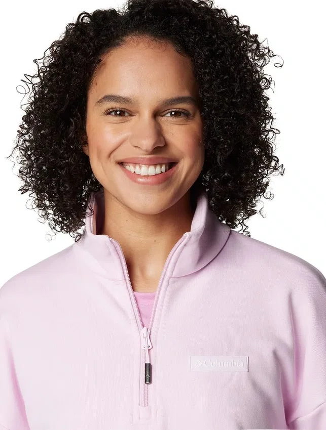 Moletom Feminino Canyon Quarter Zip Rosa Chiclete