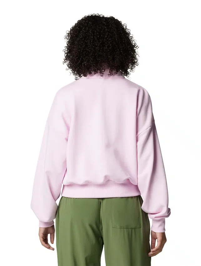 Moletom Feminino Canyon Quarter Zip Rosa Chiclete