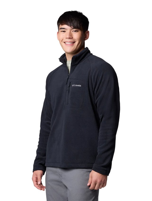 Blusa Fleece Columbia Masculina Fast Trek III Preta