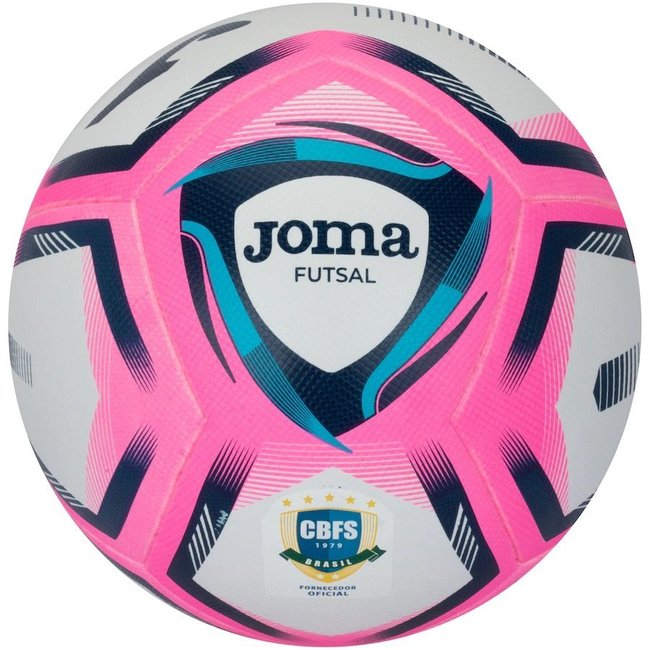 Bola de Futsal Joma Hybrid T62 Adulto Branco e Rosa
