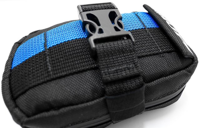 Bolsa de Selim Hupi Top Preto/Azul.