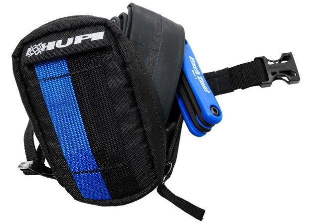 Bolsa de Selim Hupi Top Preto/Azul.