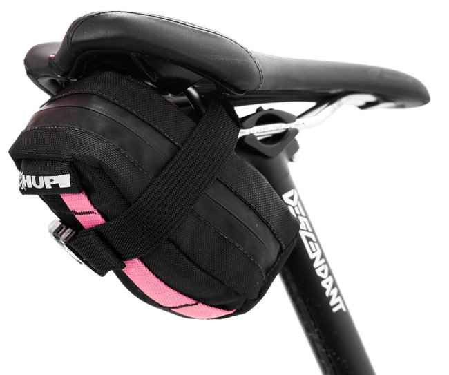 Bolsa de Selim HUPI Top Preto/Rosa