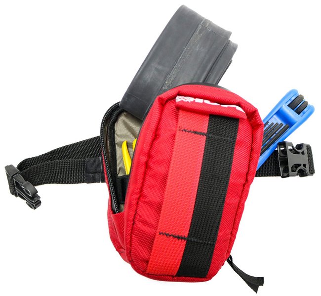 Bolsa de Selim HUPI Top Preto/Vermelho