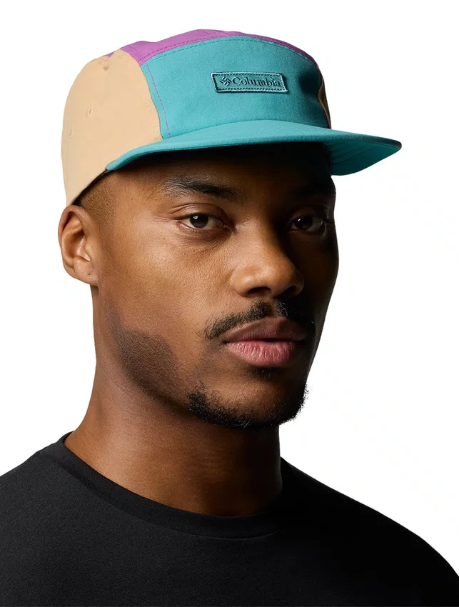 Boné Columbia Creek Side 5 Panel Teal Verde e Roxo