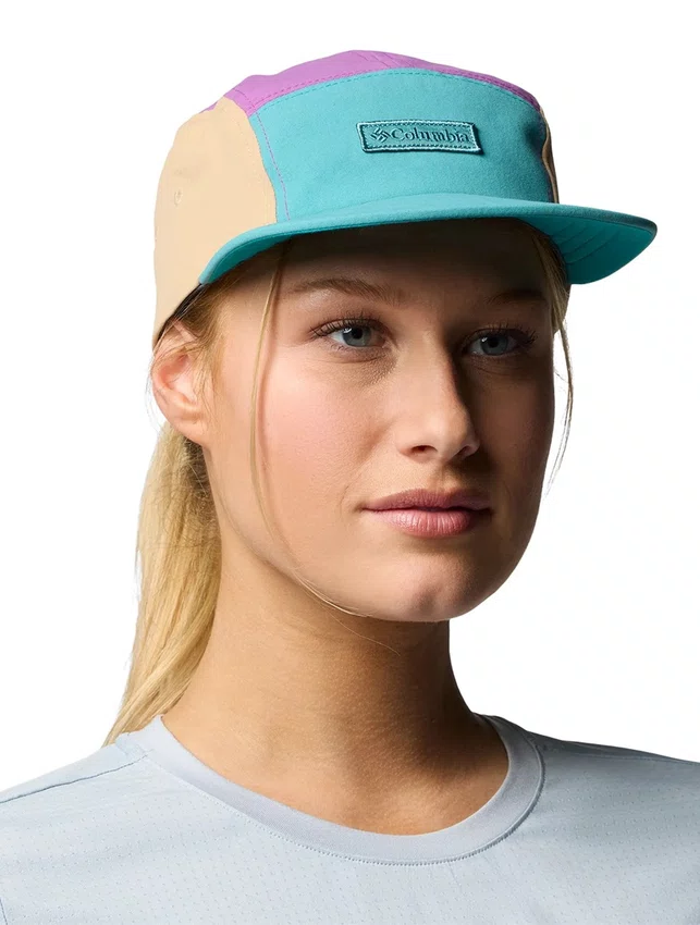 Boné Columbia Creek Side 5 Panel Teal Verde e Roxo