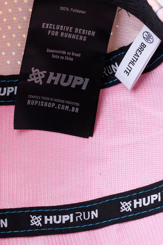 Boné HUPI Run Supreme Air Laranja e Rosa