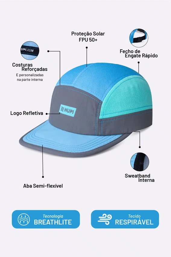 Boné HUPI Run Supreme Azul