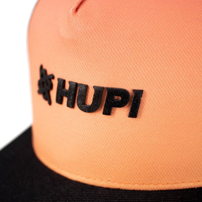 Boné HUPI Trucker Preto e Laranja