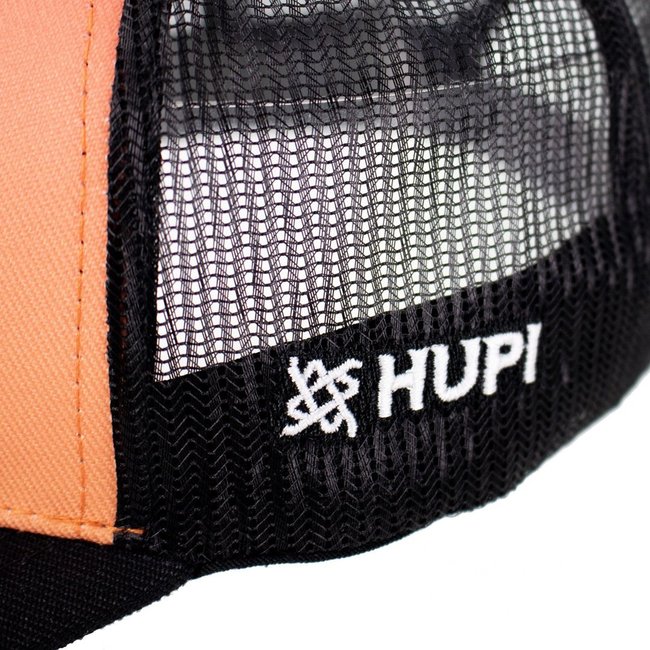 Boné HUPI Trucker Preto e Laranja