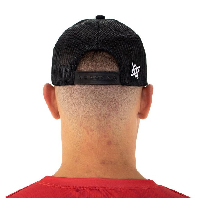 Boné HUPI Trucker Preto e Laranja