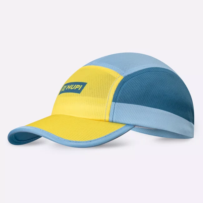 Boné para Corrida HUPI Run Azul/Amarelo