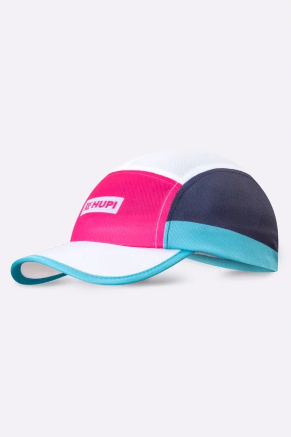 Boné para Corrida HUPI Run Azul/Rosa