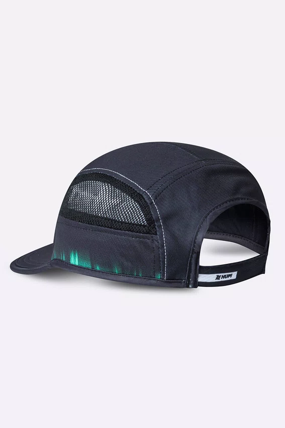 Boné Para Corrida HUPI Run Fast Air Preto e Branco