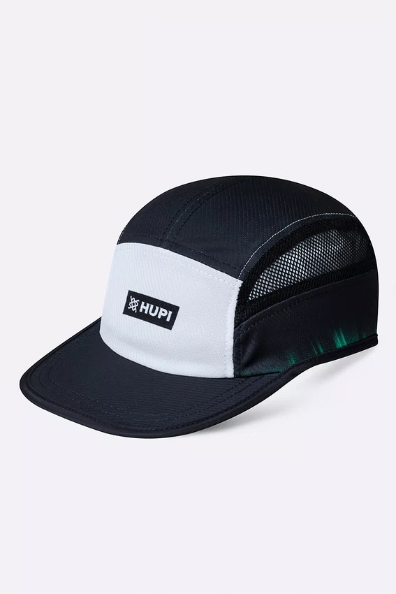 Boné Para Corrida HUPI Run Fast Air Preto e Branco