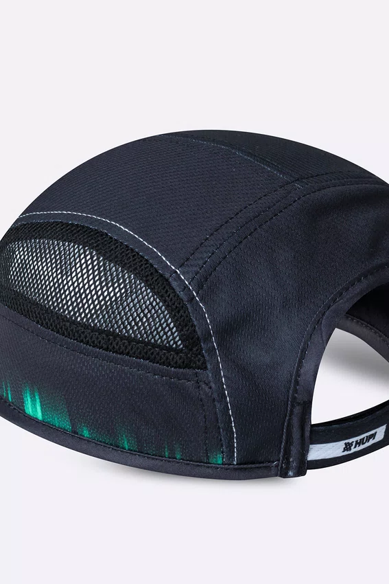 Boné Para Corrida HUPI Run Fast Air Preto e Branco