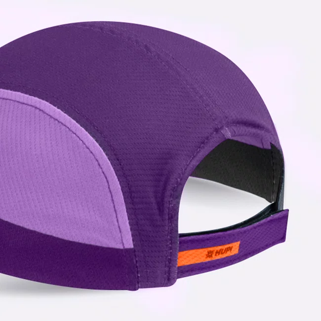 Boné para Corrida HUPI Run Fast Roxo e Laranja