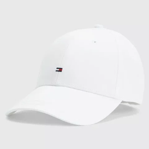 Boné Tommy Hilfiger Clássico Aba Curva Branco