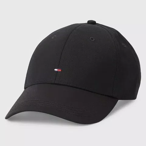 Boné Tommy Hilfiger Clássico Aba Curva Preto