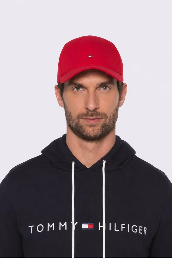 Boné Tommy Hilfiger Clássico Vermelho