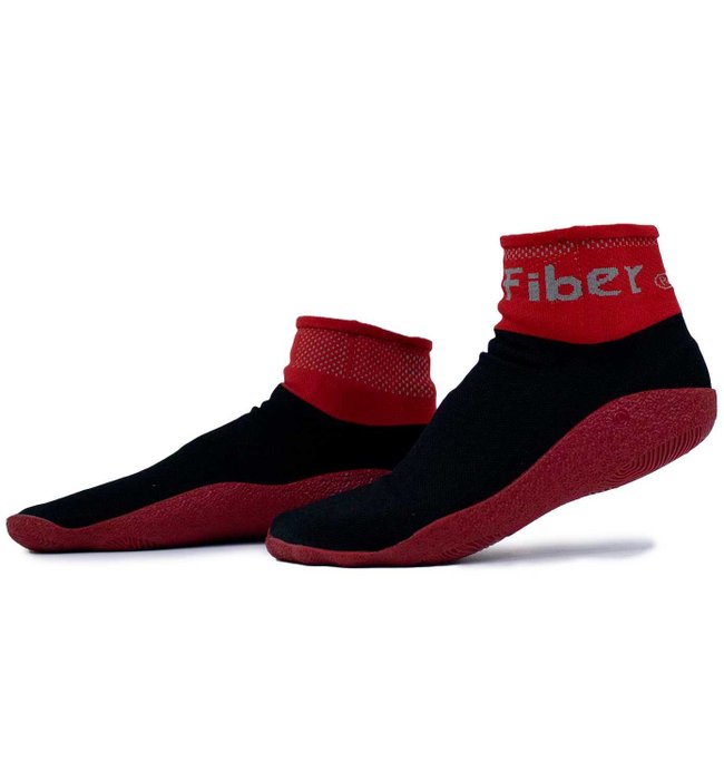 Bota Sapatilha Fiber Multisports Preto e Vermelho