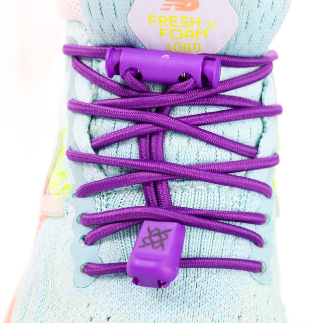 Cadarço Elástico Corrida HUPI LACES Kit 04 Pares Neon