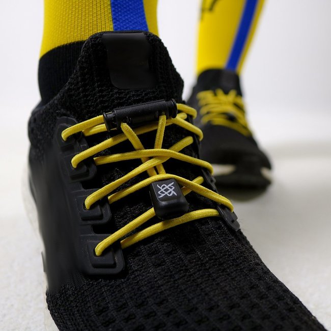 Cadarço Elástico HUPI LACES Amarelo Liso