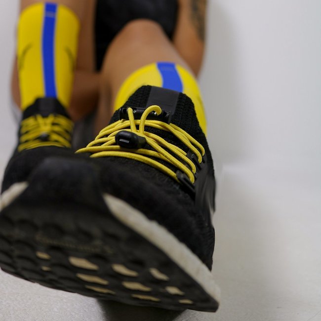 Cadarço Elástico HUPI LACES Amarelo Liso