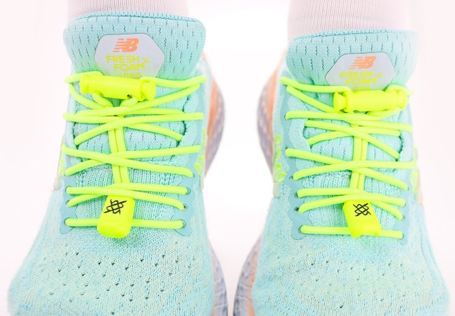 Cadarço Elástico HUPI LACES Amarelo Neon Liso
