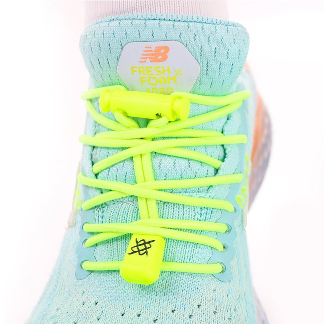 Cadarço Elástico HUPI LACES Amarelo Neon Liso