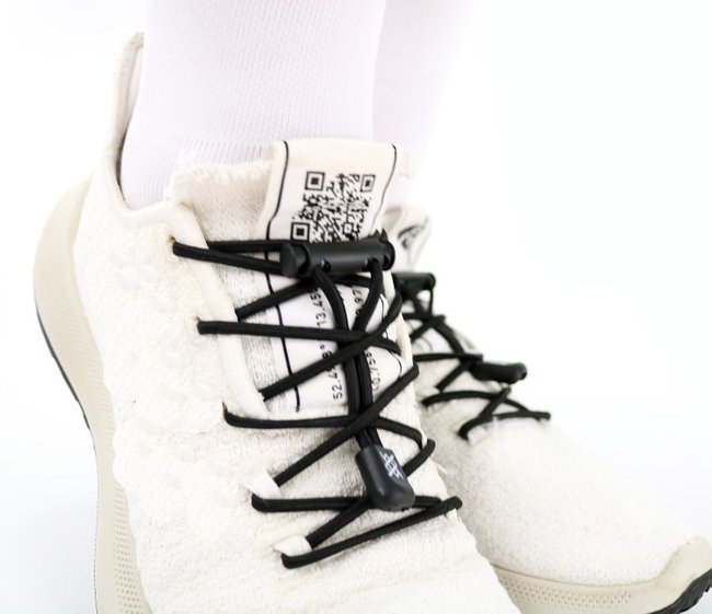 Cadarço Elástico HUPI LACES Preto Liso