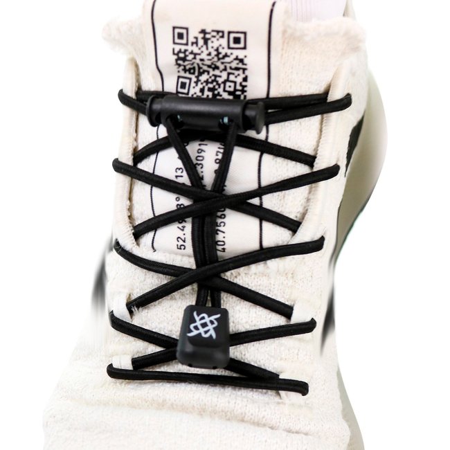 Cadarço Elástico HUPI LACES Preto Liso