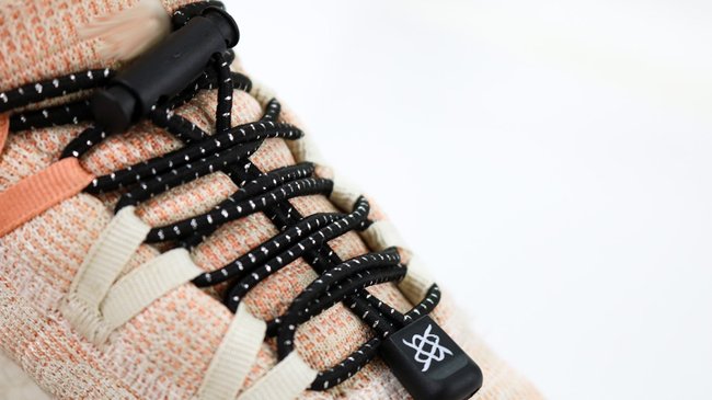 Cadarço Elástico HUPI LACES Preto Risca Prata