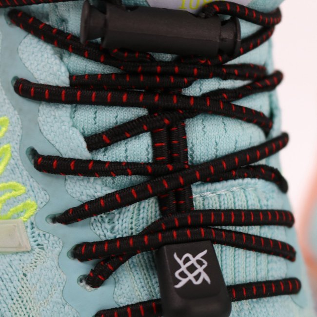 Cadarço Elástico HUPI LACES Preto Risca Vermelha