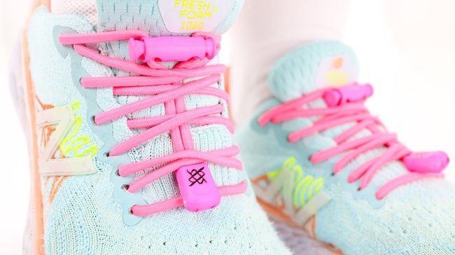 Cadarço Elástico HUPI LACES Rosa Neon LISO