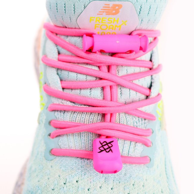 Cadarço Elástico HUPI LACES Rosa Neon LISO