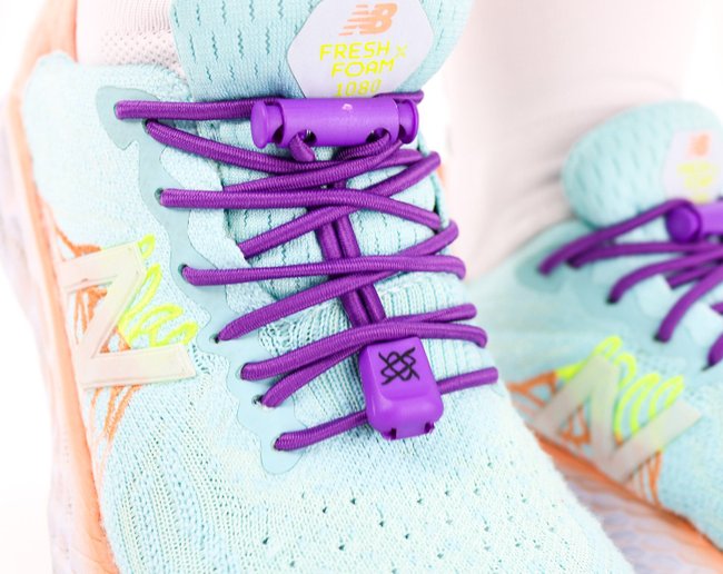 Cadarço Elástico HUPI LACES Roxo Liso
