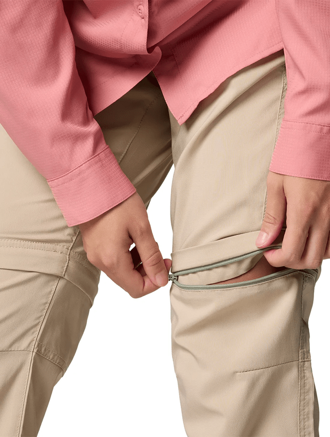 Calça Columbia Feminina Silver Ridge Utility Convertible Bege