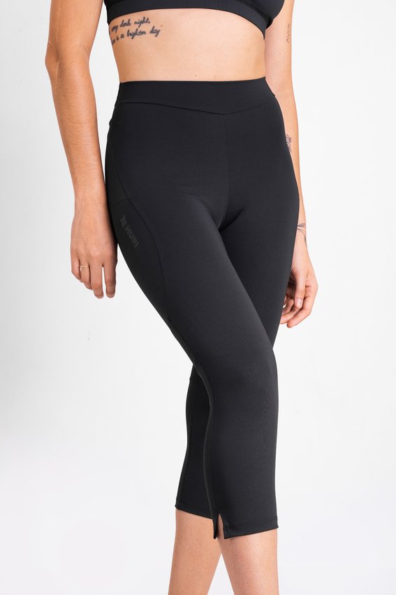 Calça Legging para corrida HUPI Bella Curta Feminina Preto